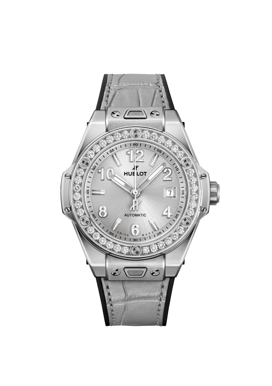 Big Bang One Click Monochrome Steel Diamonds 33 mm