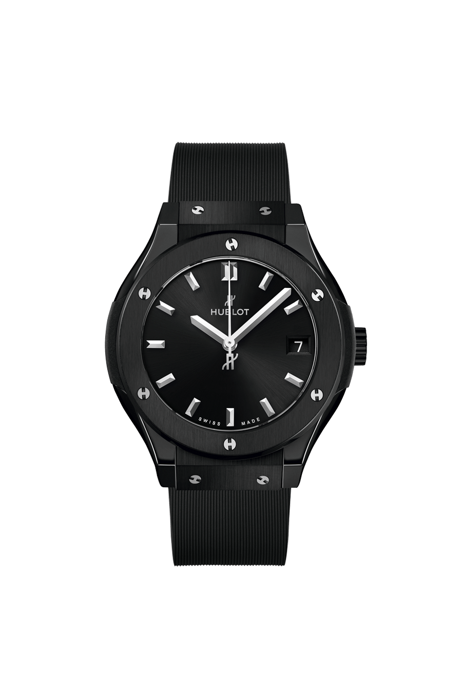 Hublot black leather strap deals
