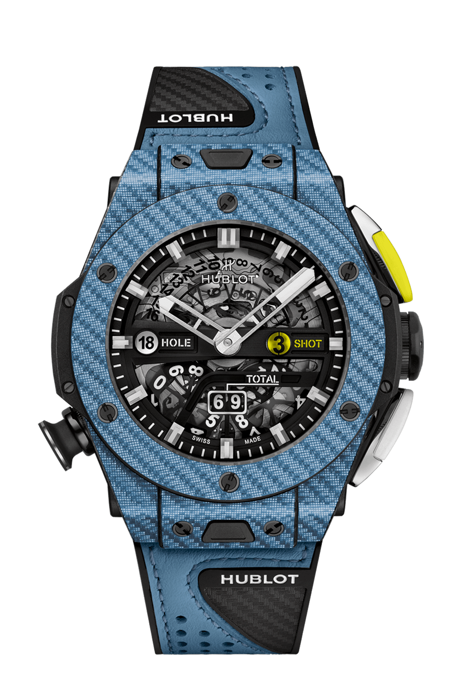 Big Bang Unico Golf Sky Blue Carbon 45 mm