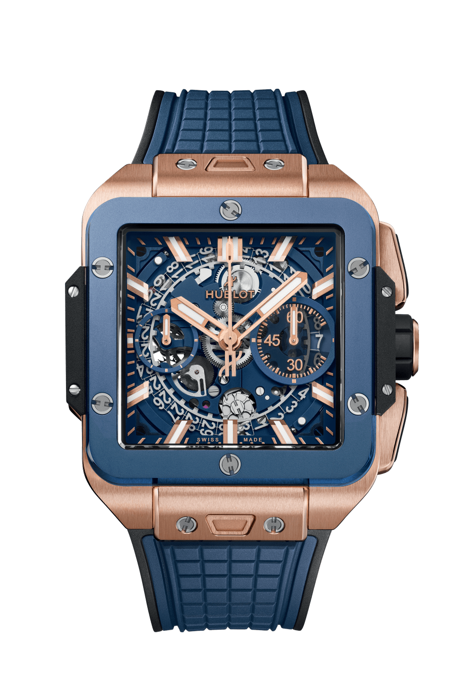 Square Bang Unico King Gold Blue Ceramic 42 mm