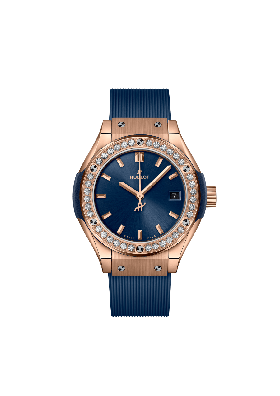Classic Fusion King Gold Blue Diamonds 29 mm