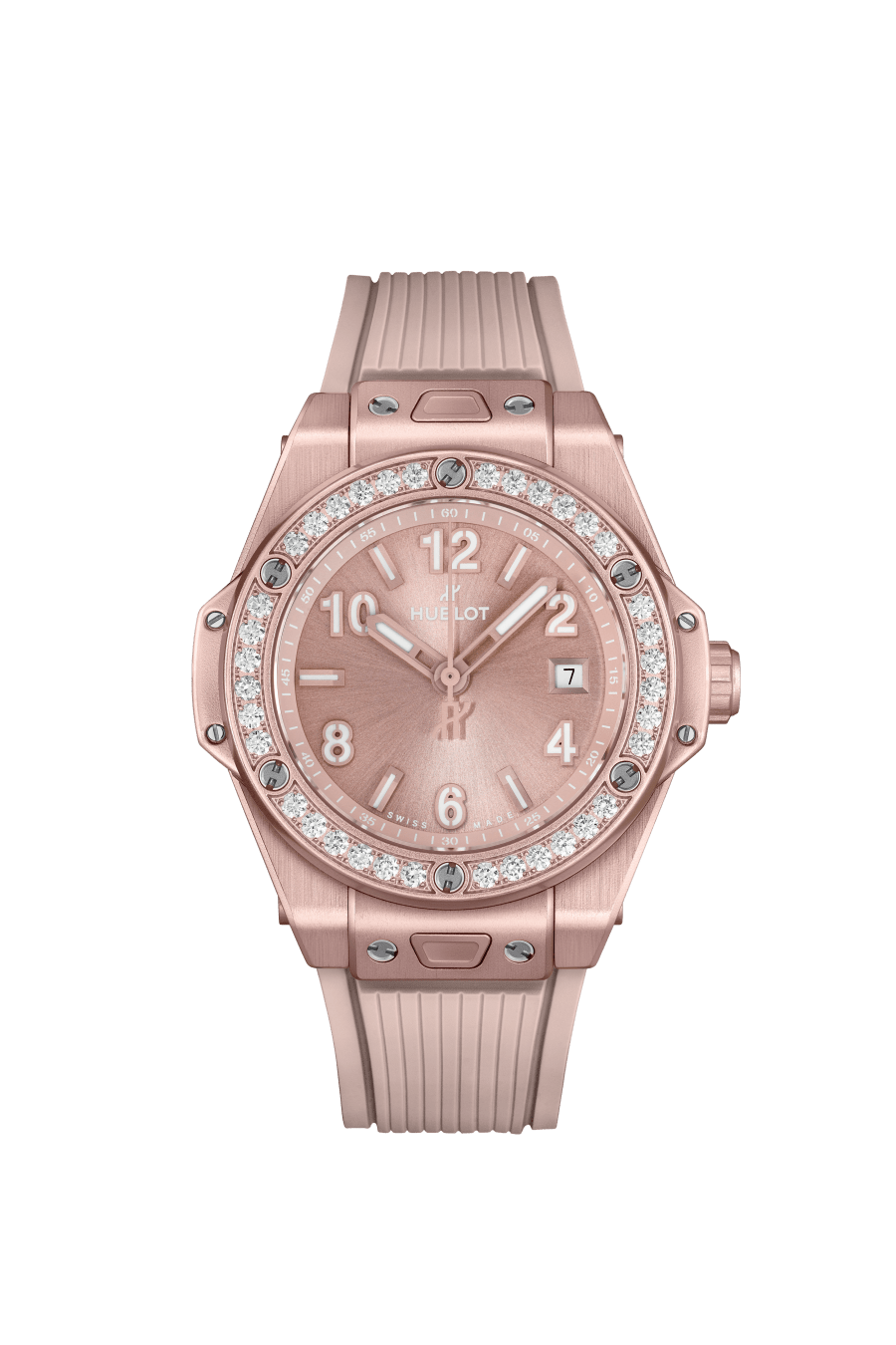 Big Bang One Click Aluminium Pink Diamonds 33 mm