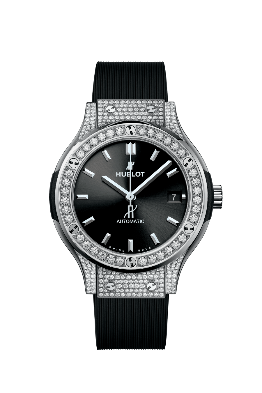 Classic Fusion Titanium Pavé 38 mm, front view 