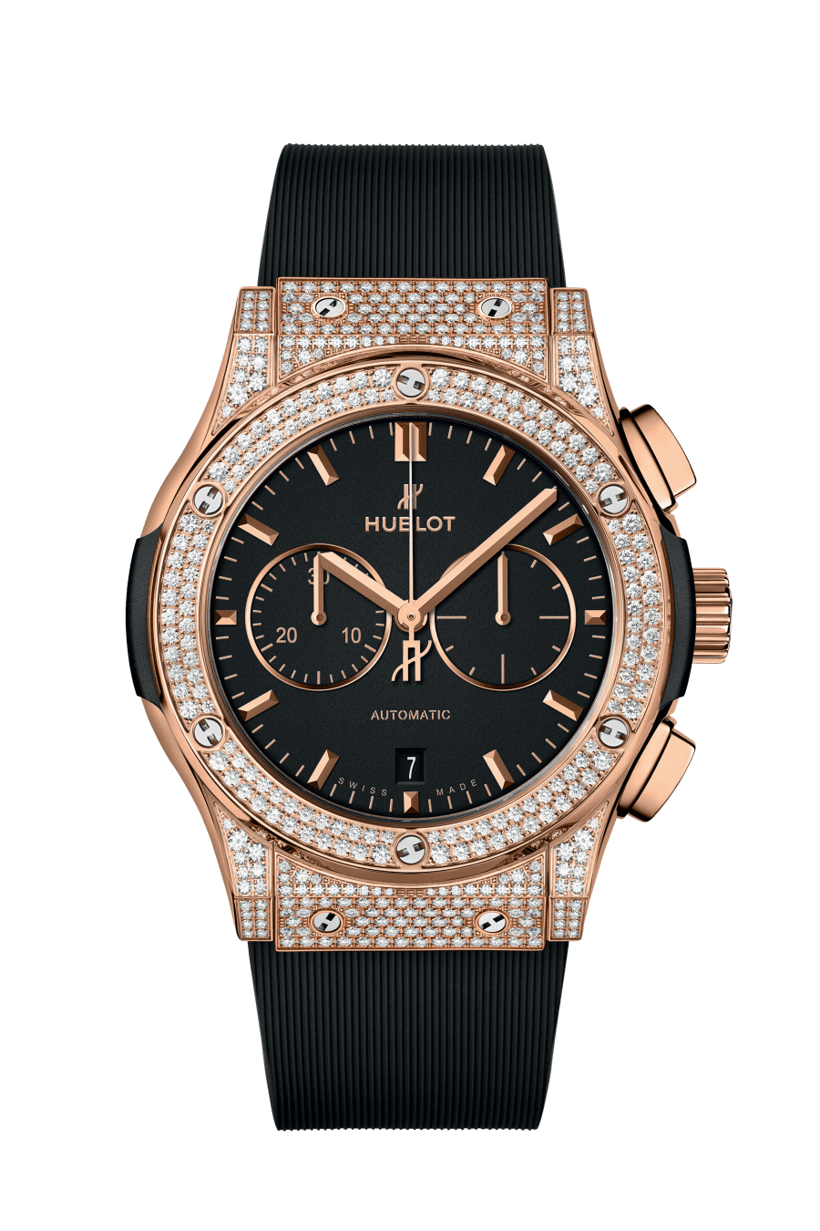 Classic Fusion Chronograph King Gold Pavé 42 mm, front view 