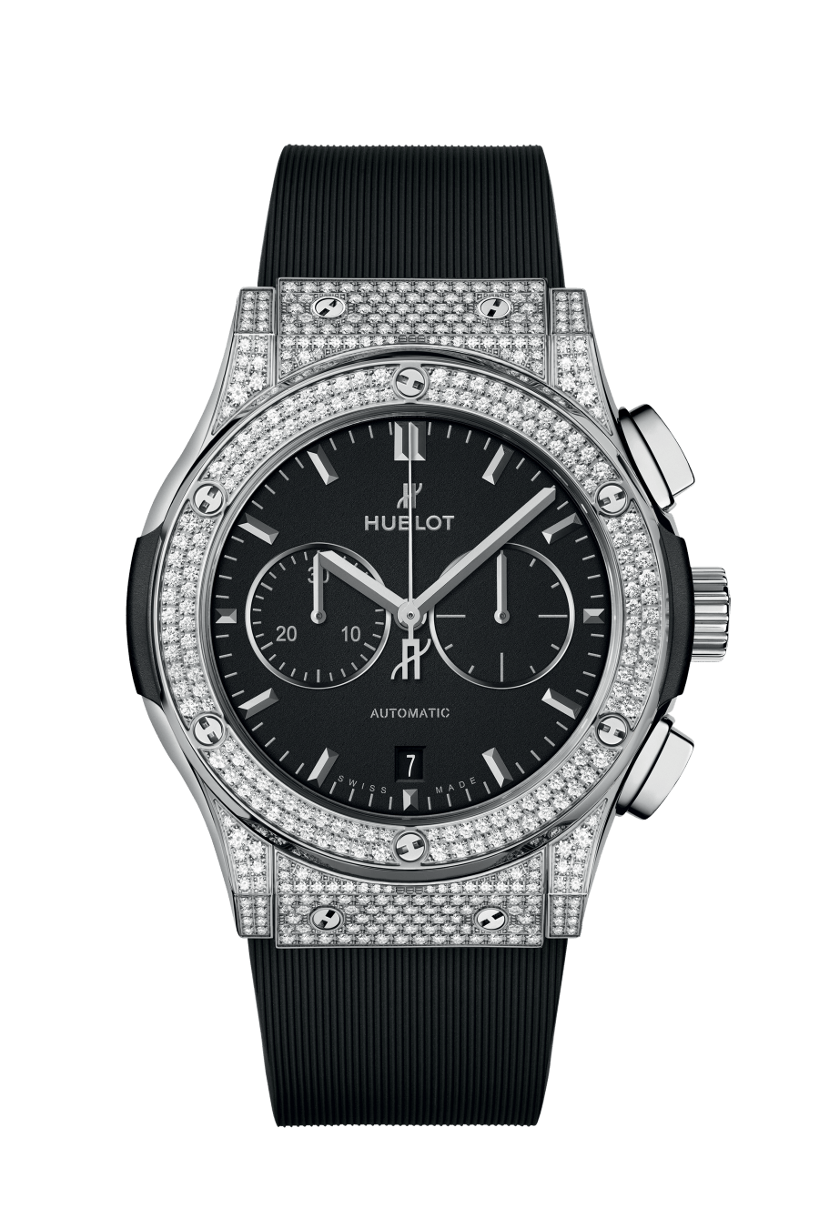 Classic Fusion Chronograph Titanium Pavé 42 mm, front view 