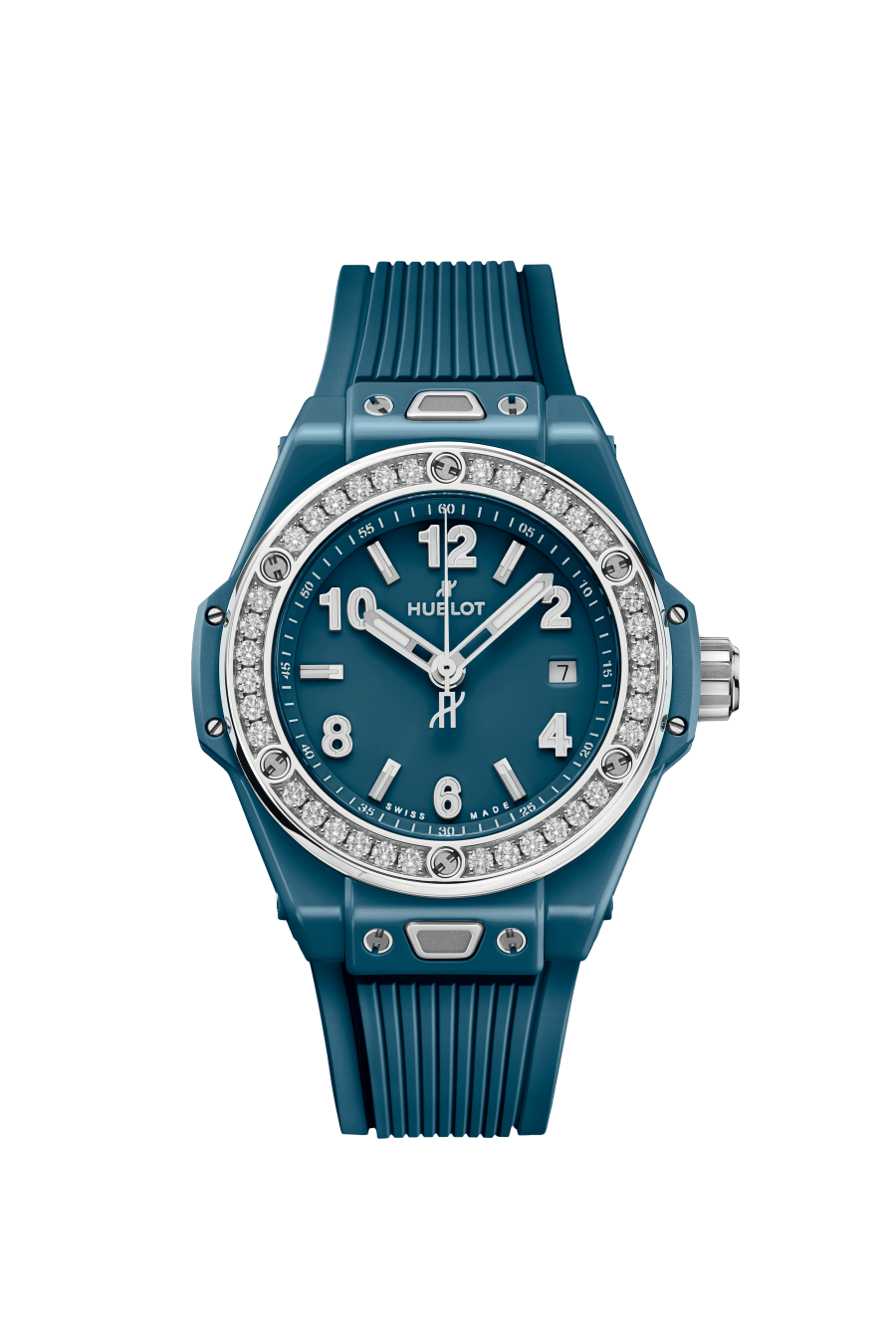 Big Bang One Click Petrol Blue Ceramic Diamonds 33 mm