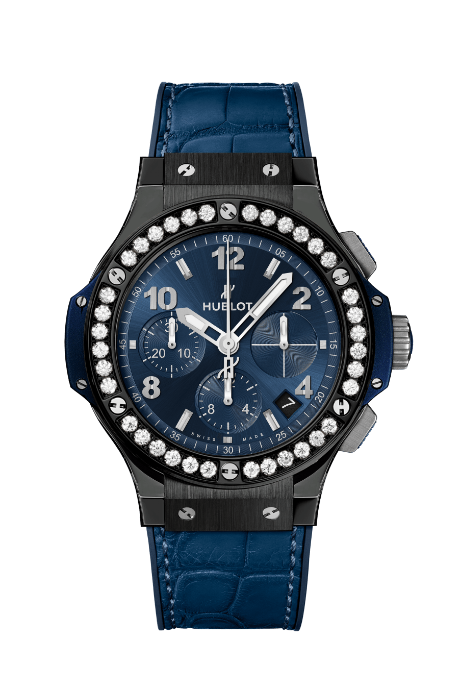 Big Bang Ceramic Blue Diamonds 41 mm, front view