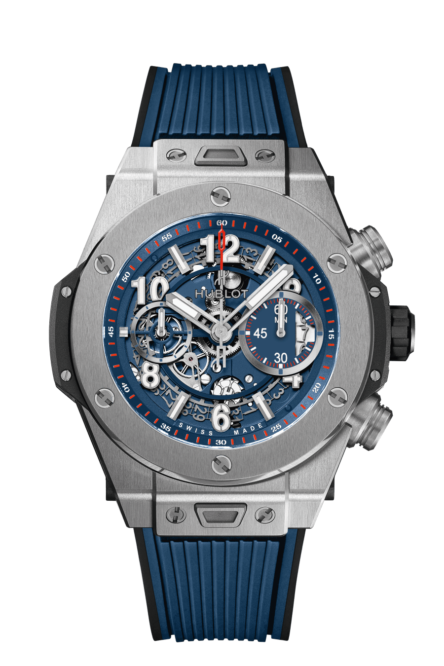 Big Bang Unico Titanium Blue 45 mm, front view