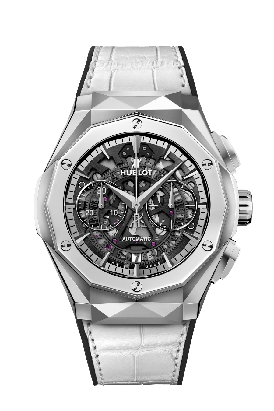 Hublot Big Bang Unico White Ceramic Automatic Black Dial Men's Watch - 411.HX.1170.RX