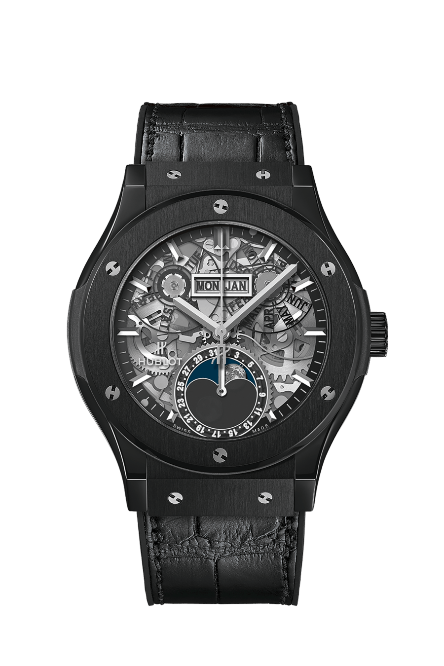 Classic Fusion Aerofusion Moonphase Black Magic 42 mm, front view 