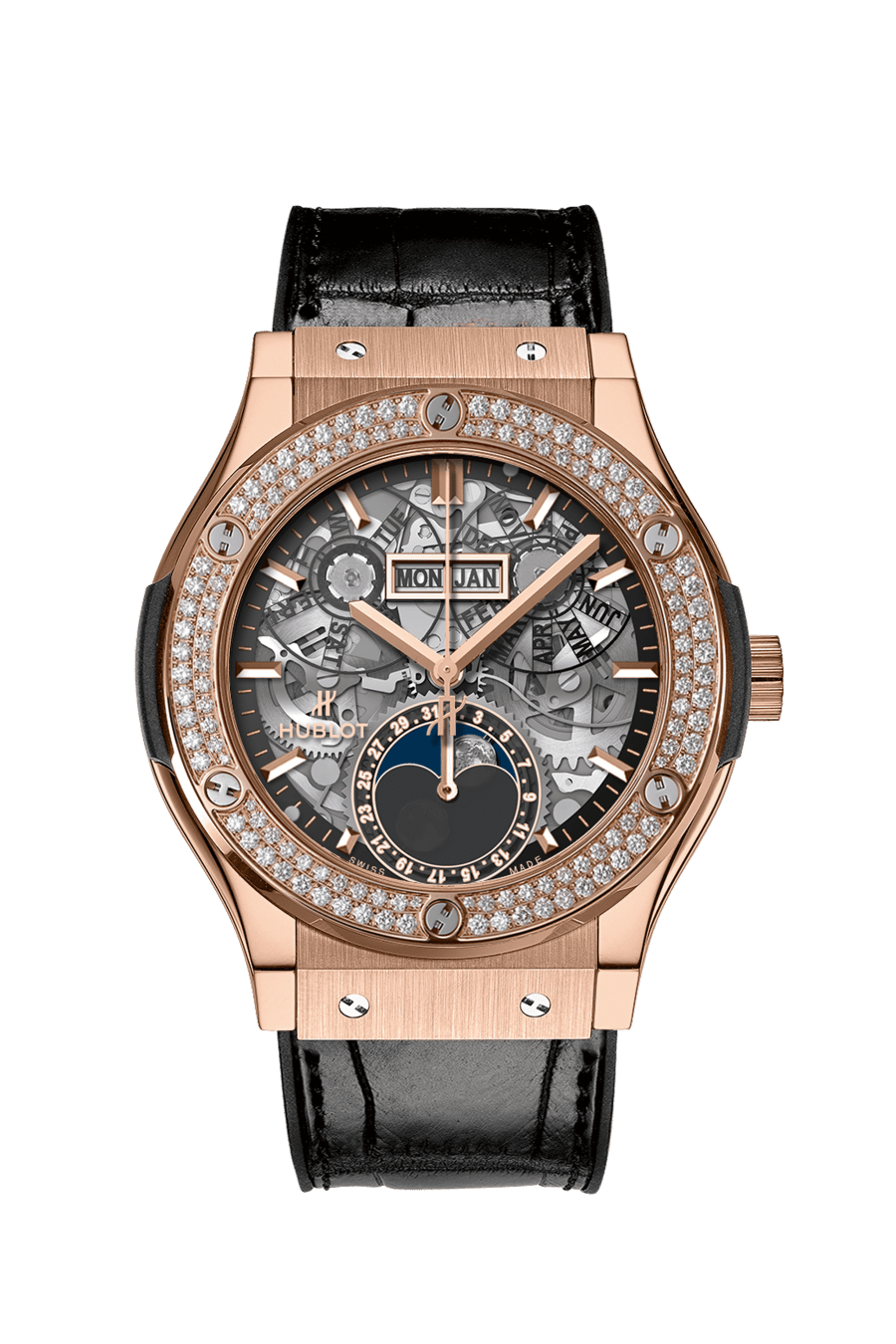 Hublot classic fusion king gold diamonds shop
