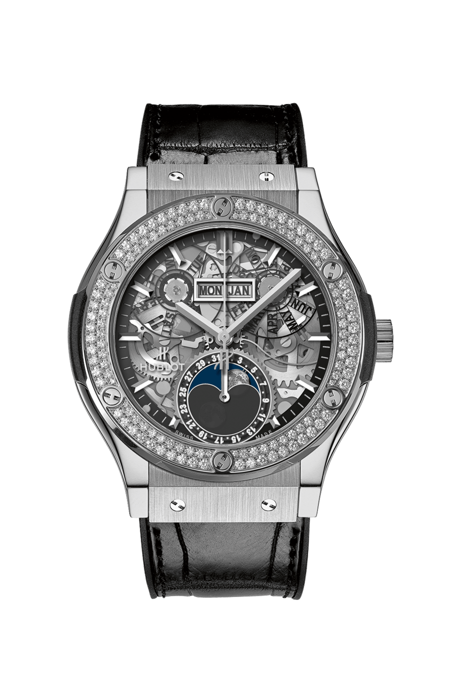 Classic Fusion Aerofusion Moonphase Titanium Diamonds 42 mm