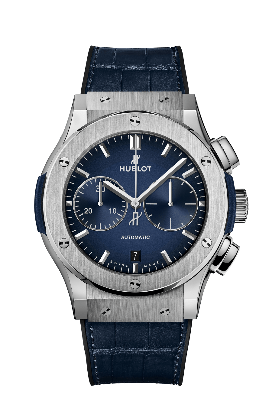 Classic Fusion Chronograph Titanium Deep Blue 45 mm, front view 