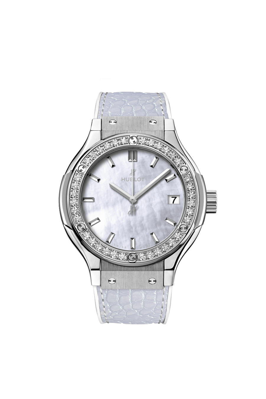 Classic Fusion Pearl White Diamonds 33 mm, front view 