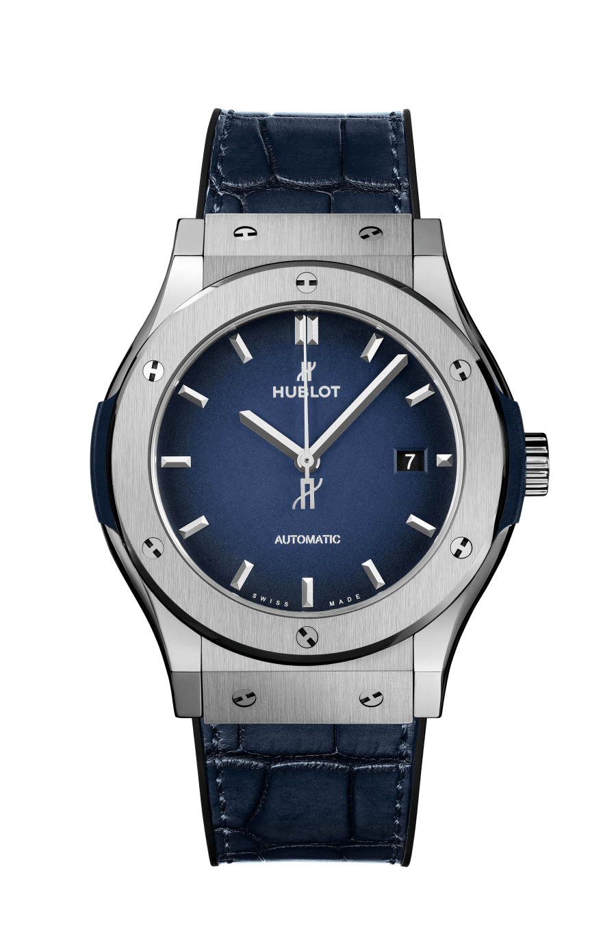 Classic Fusion Titanium Deep Blue 42 mm, front view 